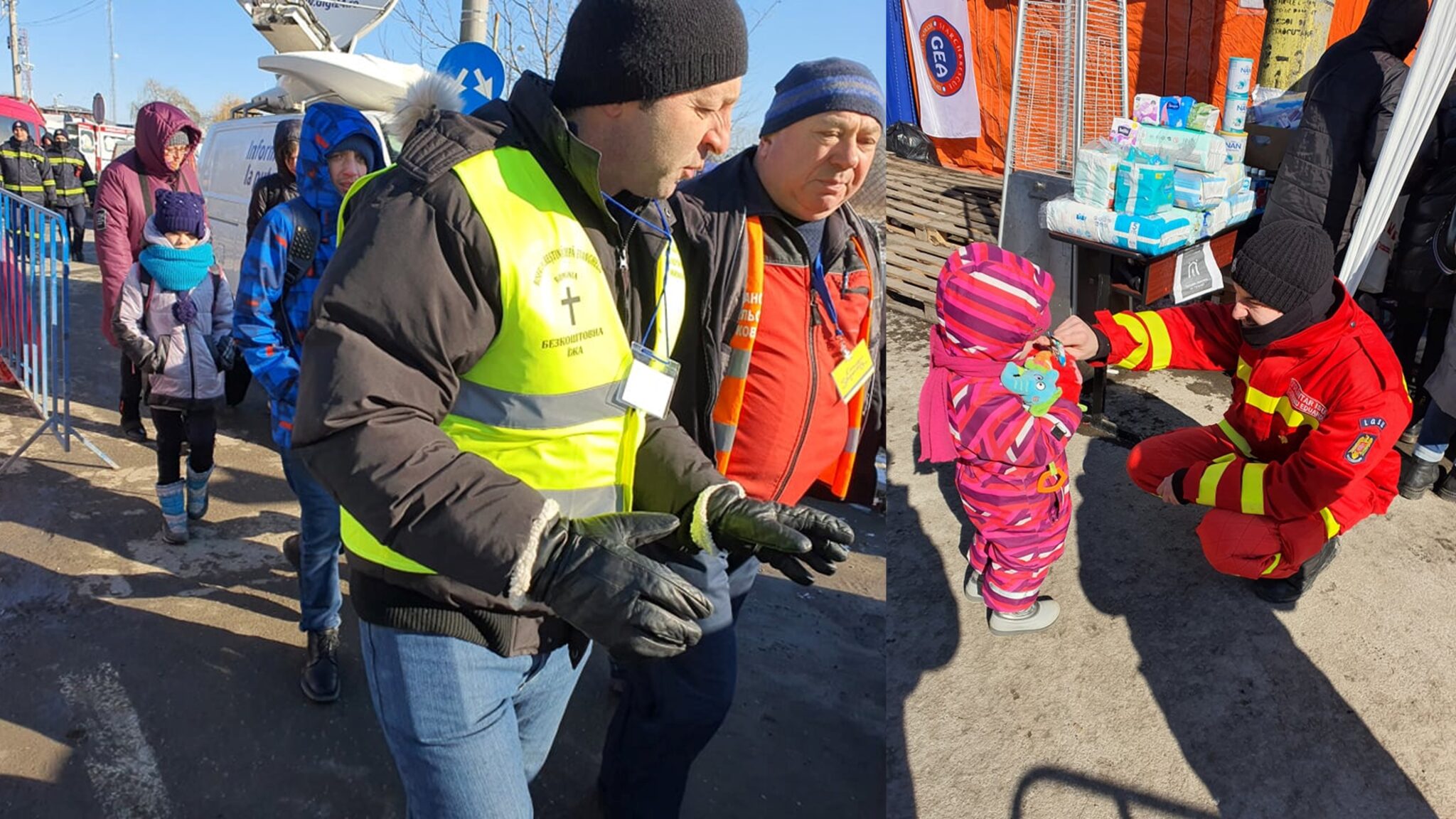 Έλληνες στα ουκρανο-ρουμανικά σύνορα, δίνουν ελπίδα σε χιλιάδες πρόσφυγες (VID)