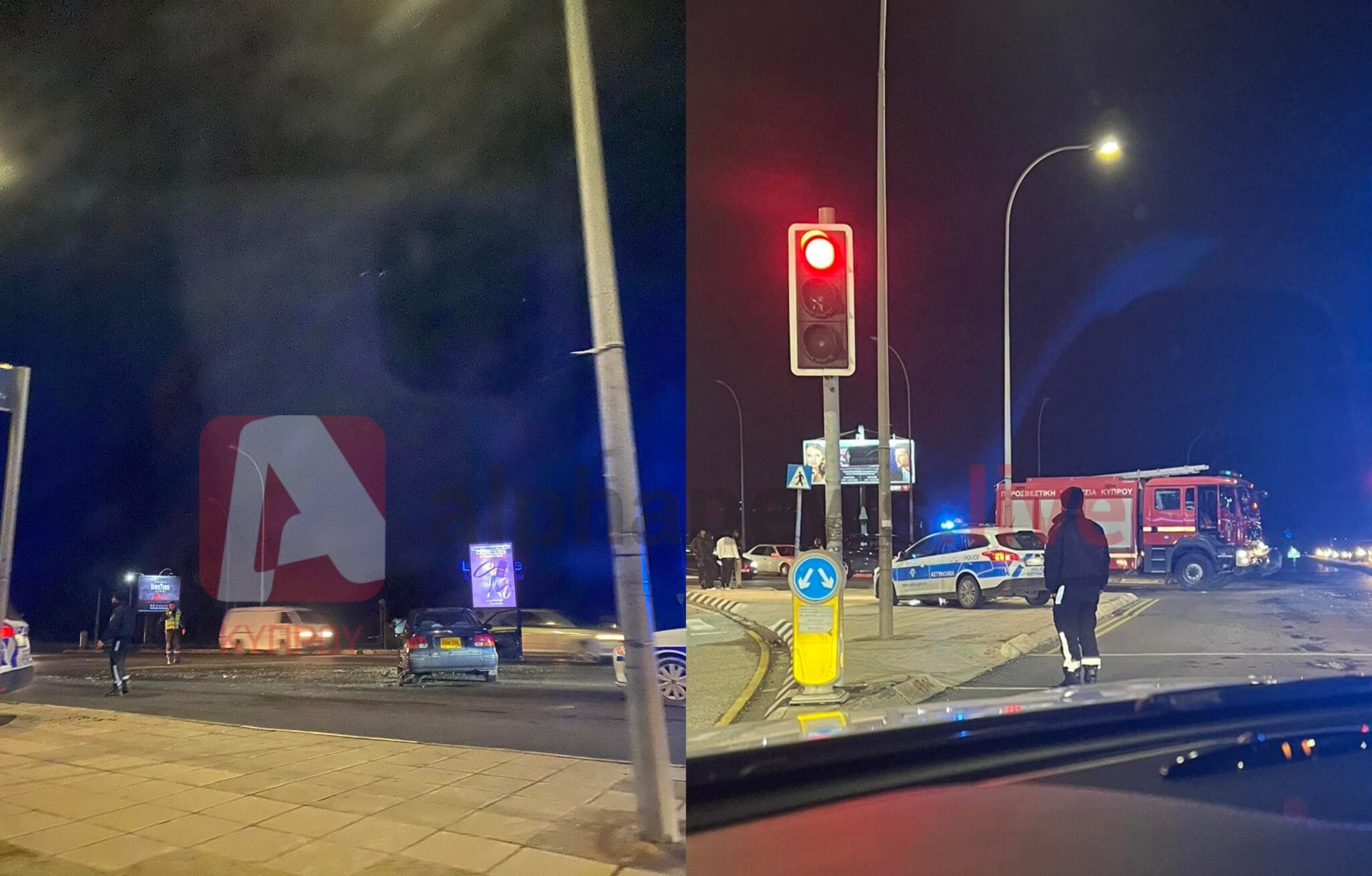 Τροχαίο στα φωτά του πρώην Ορφανίδη: Στο σημείο Πυροσβεστική και ασθενοφόρα