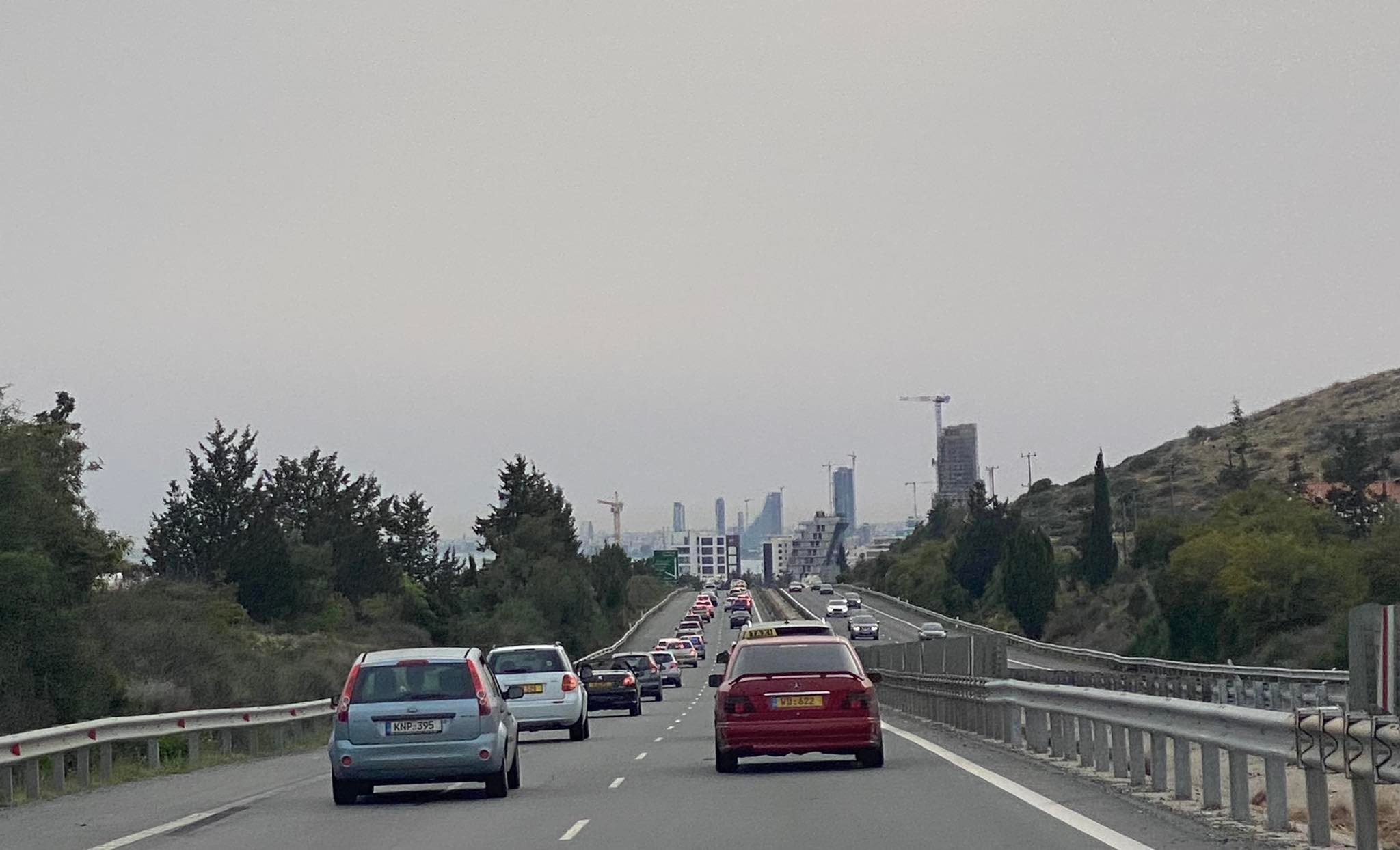 Σημειωτόν στον αυτοκινητόδρομο που οδηγεί προς τη Λεμεσό (ΦΩΤΟ)