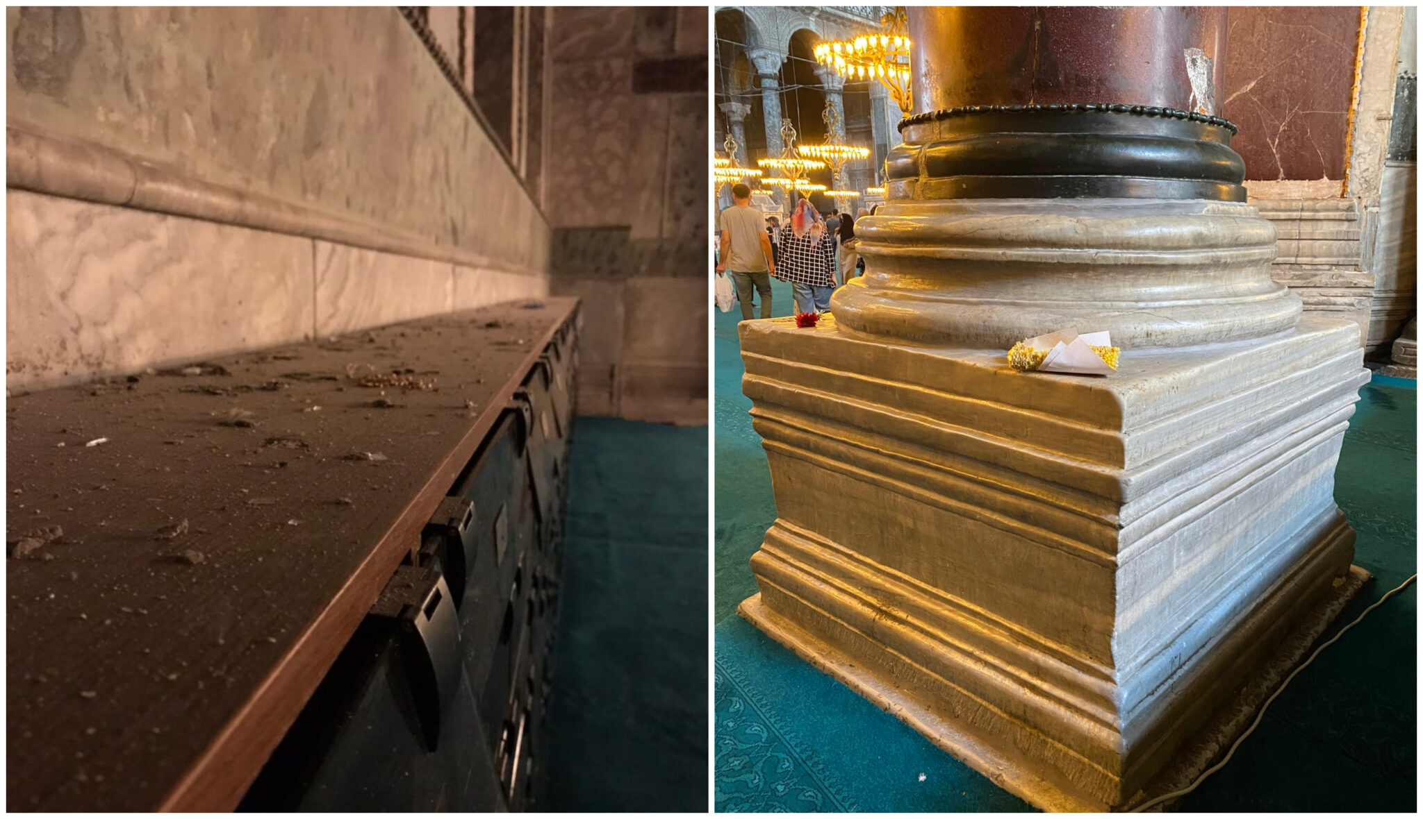 Σκουπίδια και σκόνη: Αποτροπιασμός για τους βανδαλισμούς στην Αγία Σοφία