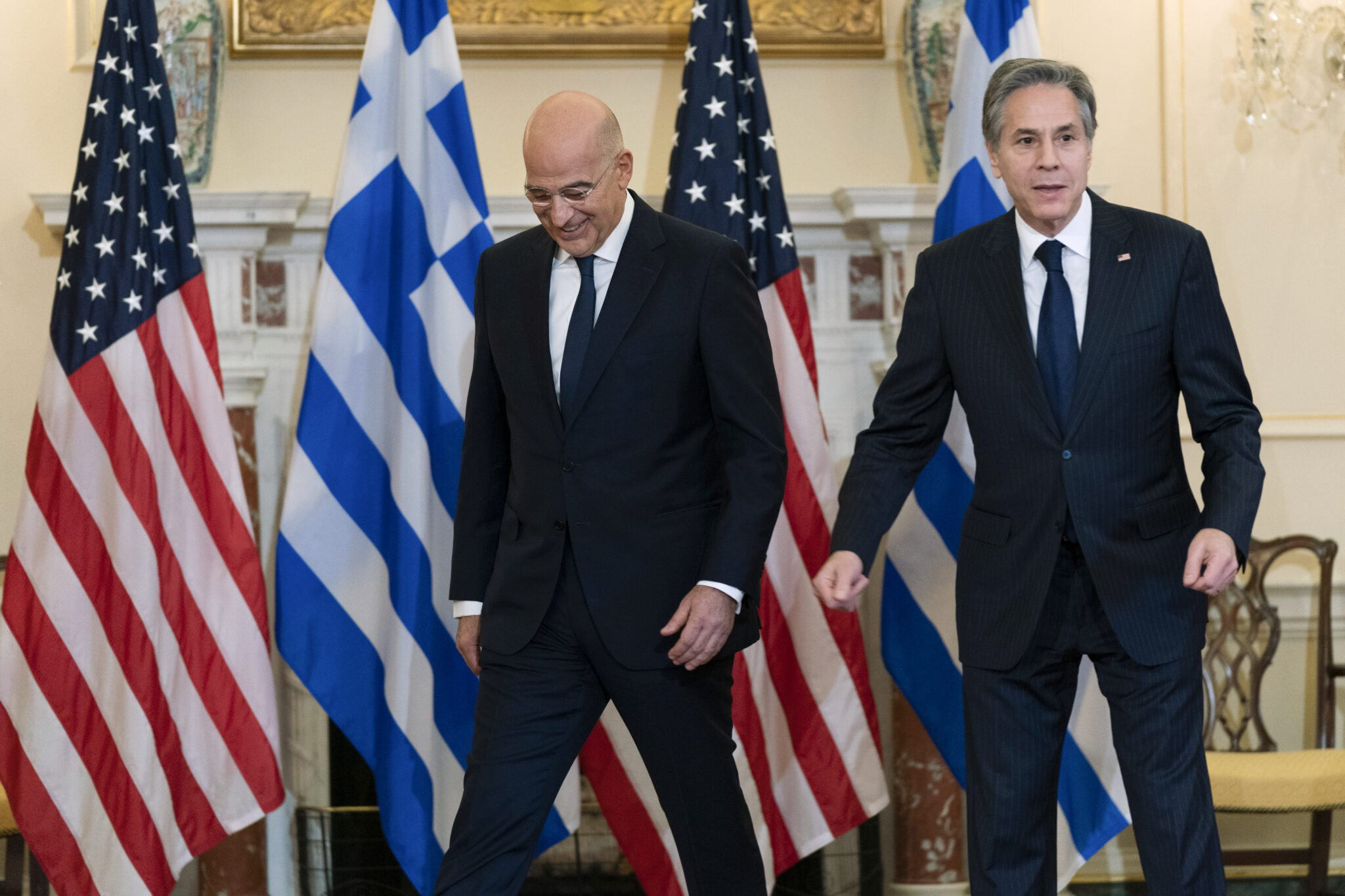 Οι εξελίξεις στην Αν. Μεσόγειο στo επίκεντρο της συνάντησης Μπλίνκεν – Δένδια