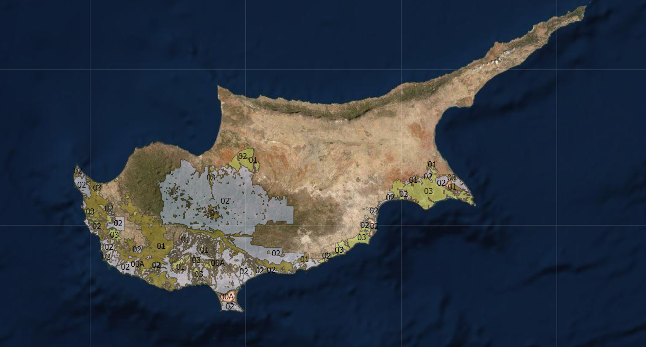 Σκανάρουν και χωρίζουν την Κύπρο σε ζώνες εδαφικής καταλληλότητας για αναπτύξεις