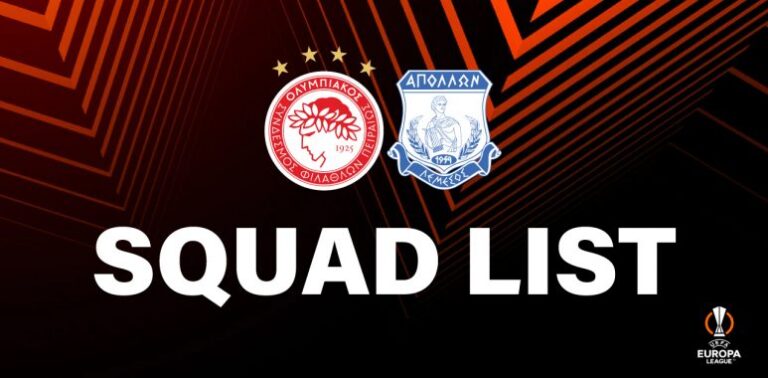 Η αποστολή του Απόλλωνα για τον επαναληπτικό με τον Ολυμπιακό
