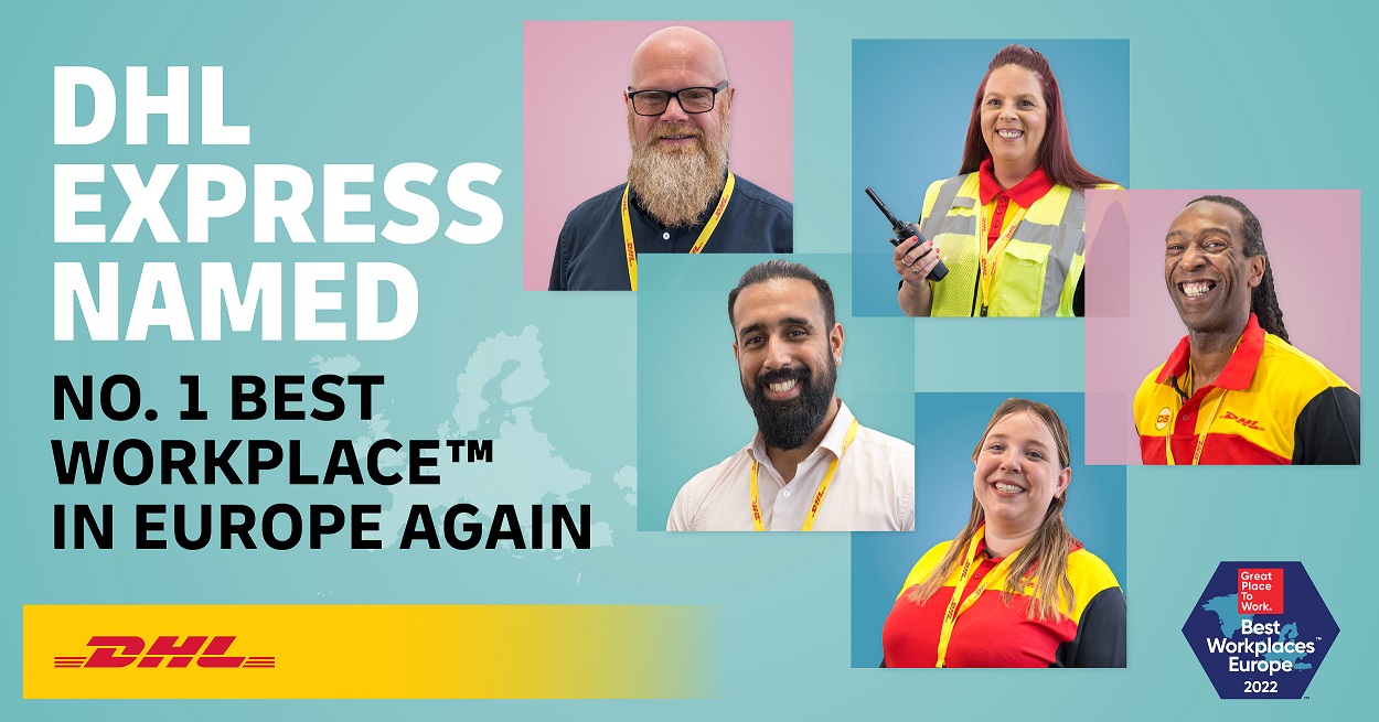 Η DHL Express παραμένει η Νο. 1 Best Workplace ™ στην Ευρώπη για το 2022