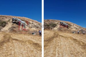 BINTEO: Ανατροπή φορτηγού το μεσημέρι στην Πάφο, εγκλωβίστηκε οδηγός