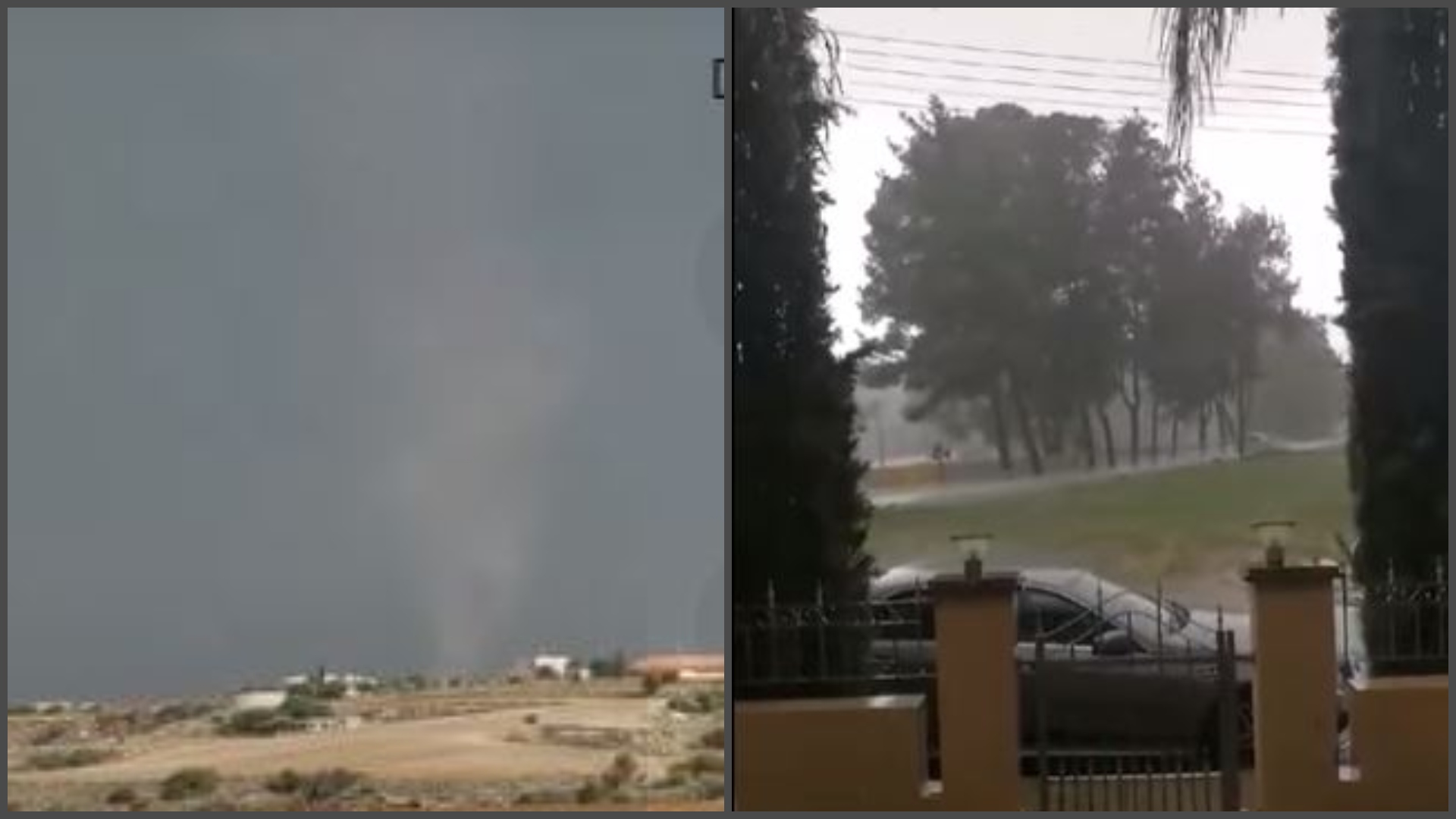 BINTEΟ: Ισχυρός ανεμοστρόβιλος "χτύπησε" το Δάλι, βροχές και χαλάζι στην περιοχή