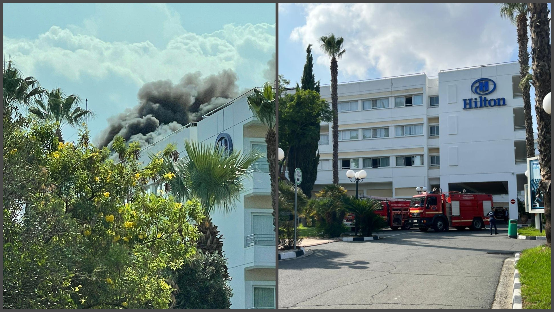 ΒΙΝΤΕΟ: Εκκενώθηκε ξενοδοχείο στην Έγκωμη, μάχη με τις φλόγες στην οροφή του