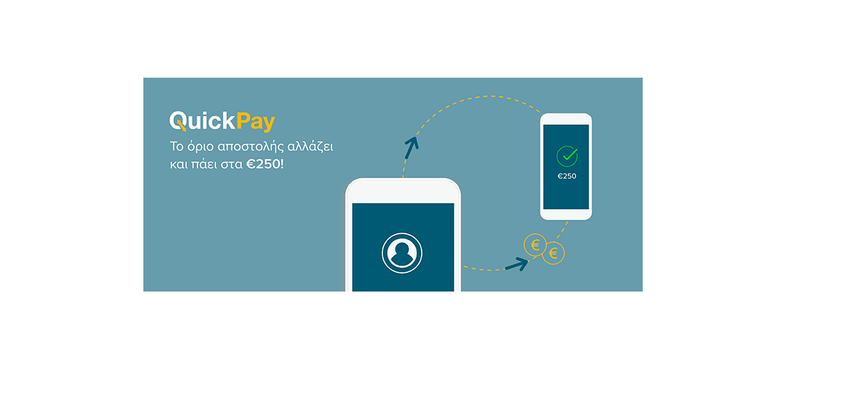 Μετάφερε μέχρι €250 μέσω QuickPay