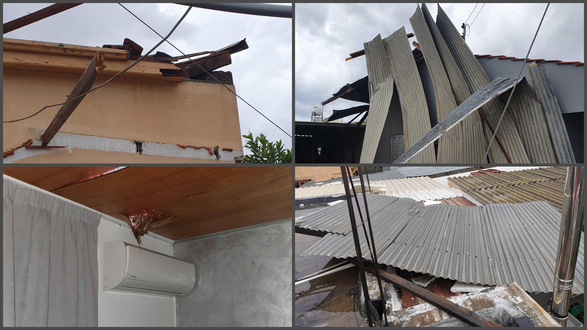 ΒΙΝΤΕΟ: Ξήλωσε στέγες και προκάλεσε ζημιές η κακοκαιρία στα σπίτια προσφύγων