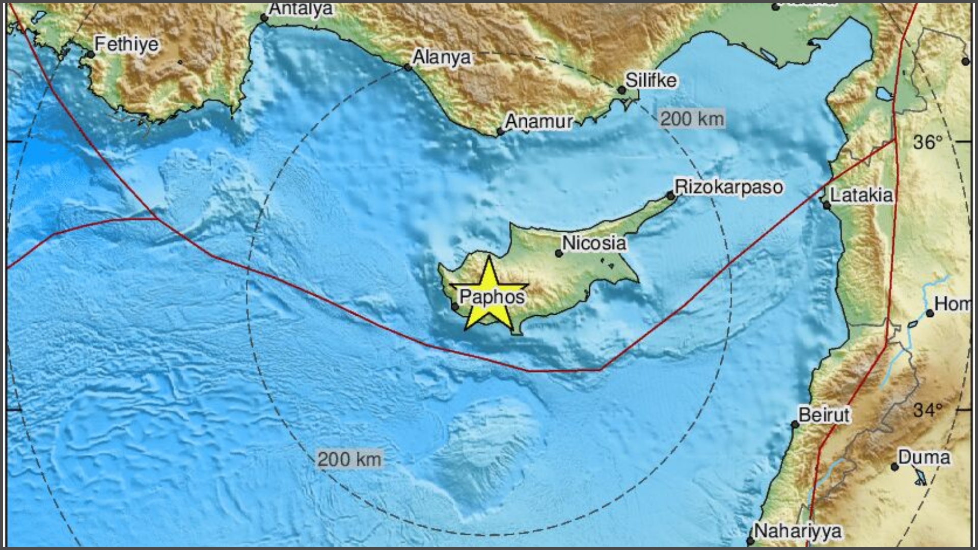 Δύο Ρίχτερ "χτύπησαν" την Κύπρο, αισθητός ο σεισμός στην περιοχή της Λεμεσού