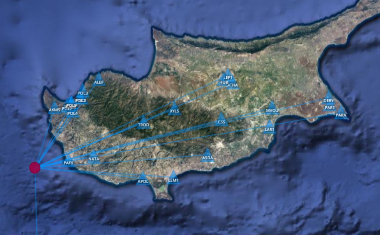 Σε ποιες περιοχές έγινε αισθητός ο σεισμός που ταρακούνησε την Κύπρο