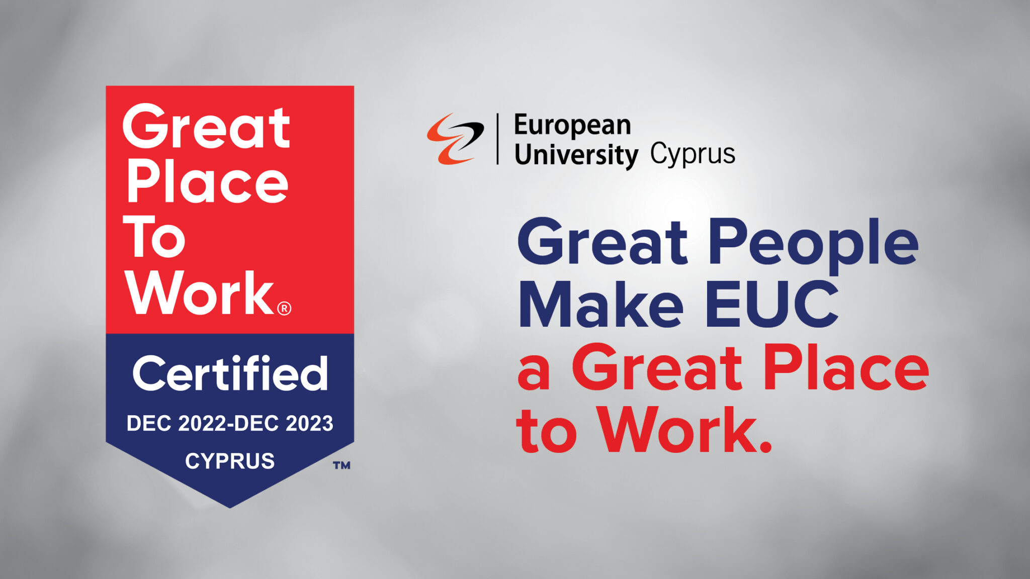Το Ευρωπαϊκό Πανεπιστήμιο Κύπρου “Great Place To Work” για 2η συνεχή χρονιά