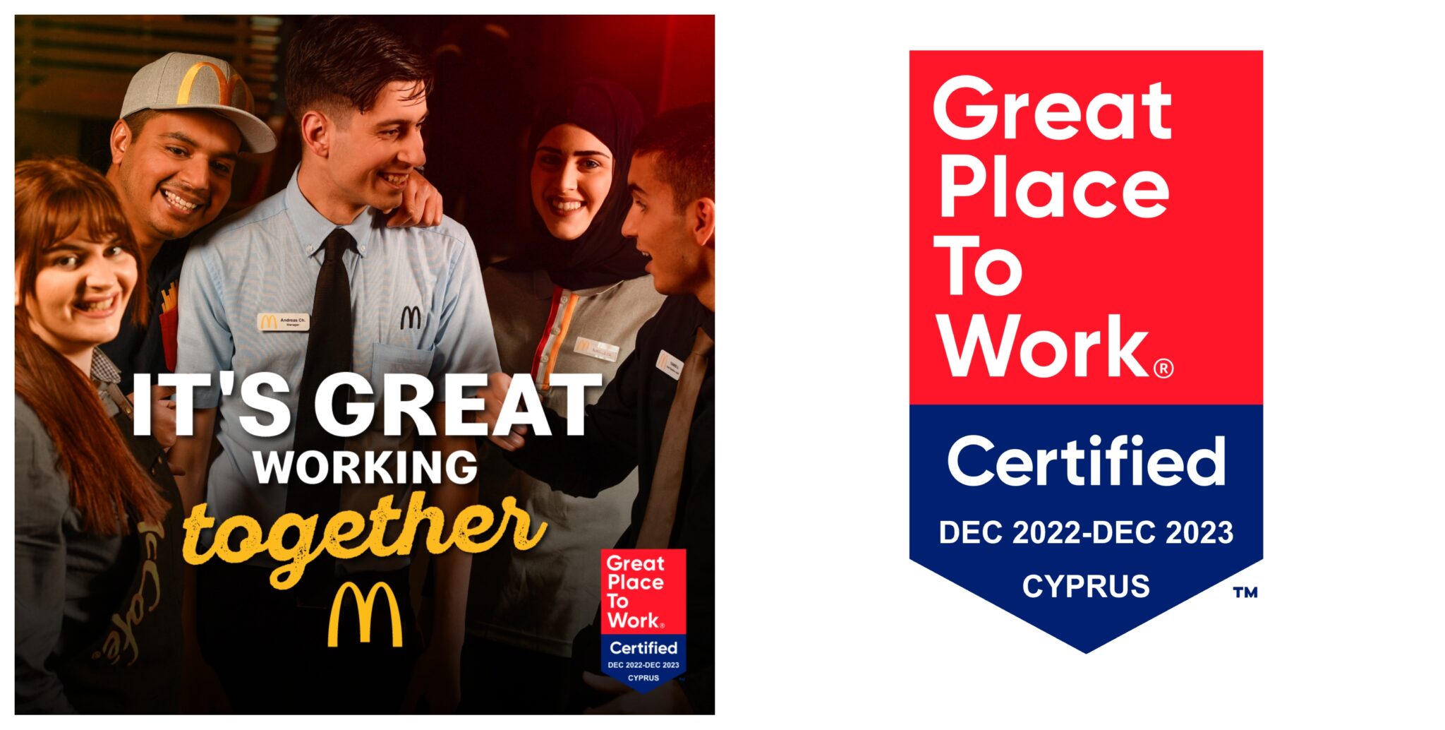 H McDonald’s™ Κύπρου έλαβε την πιστοποίηση Great Place to Work®