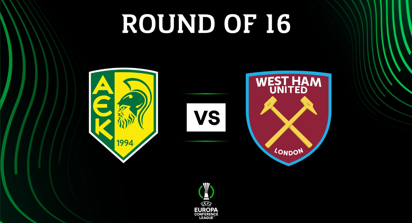 Conference League: Πάει Λονδίνο η ΑΕΚ, απέναντι της η Γουέστ Χαμ στους «16»