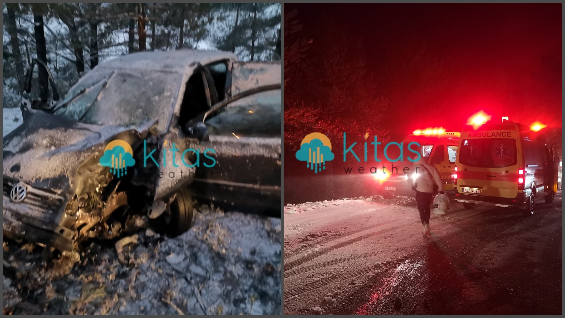 ΦΩΤΟ: Μπαράζ ατυχημάτων στο Τρόοδος, εγκλωβισμένοι οδηγοί και κλειστοί δρόμοι