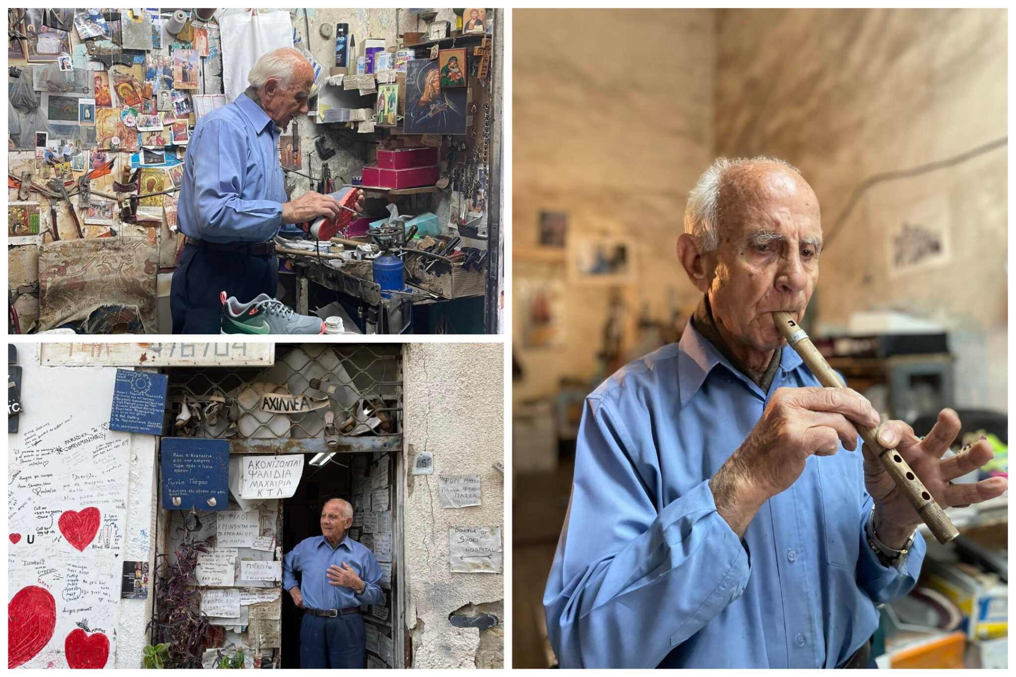 Ο κύριος Αχιλλέας, ένας από τους τελευταίους τσαγκάρηδες της παλιάς Λευκωσίας