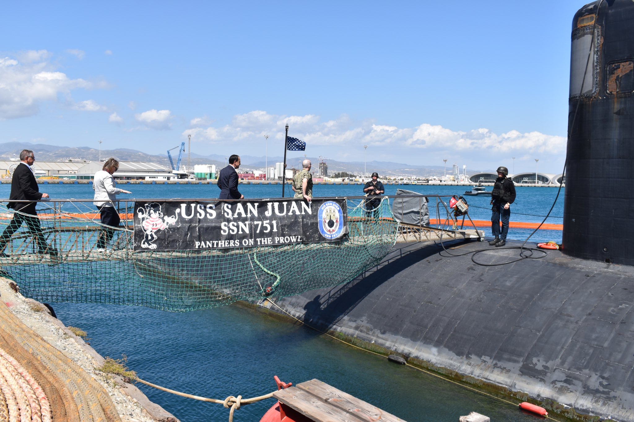 Το υποβρύχιο USS San Juan στη Λεμεσό, το επισκέφθηκε ο ΠτΔ (ΦΩΤΟ)