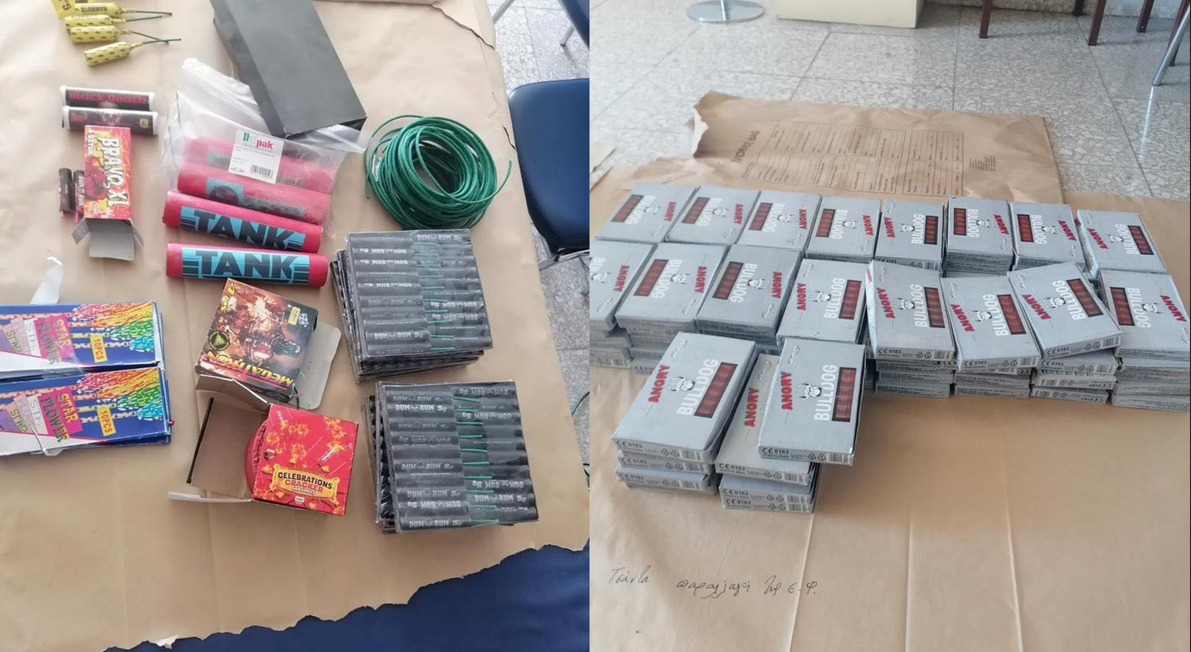 ΦΩΤΟ: Πάνω από 2000 κροτίδες βρήκε χθες βράδυ η αστυνομία στη Λεμεσό