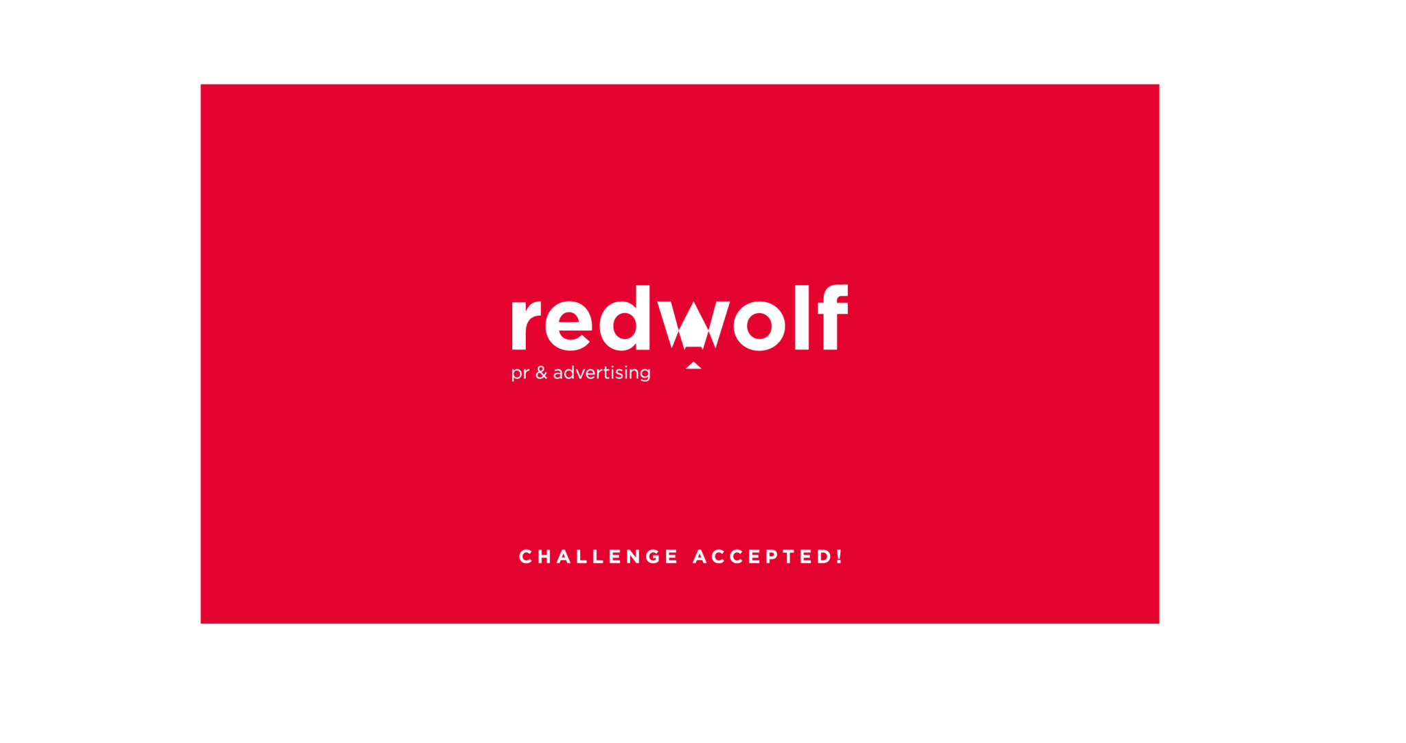 Challenge Accepted! H Red Wolf PR and Advertising Agency με νέο λογότυπο