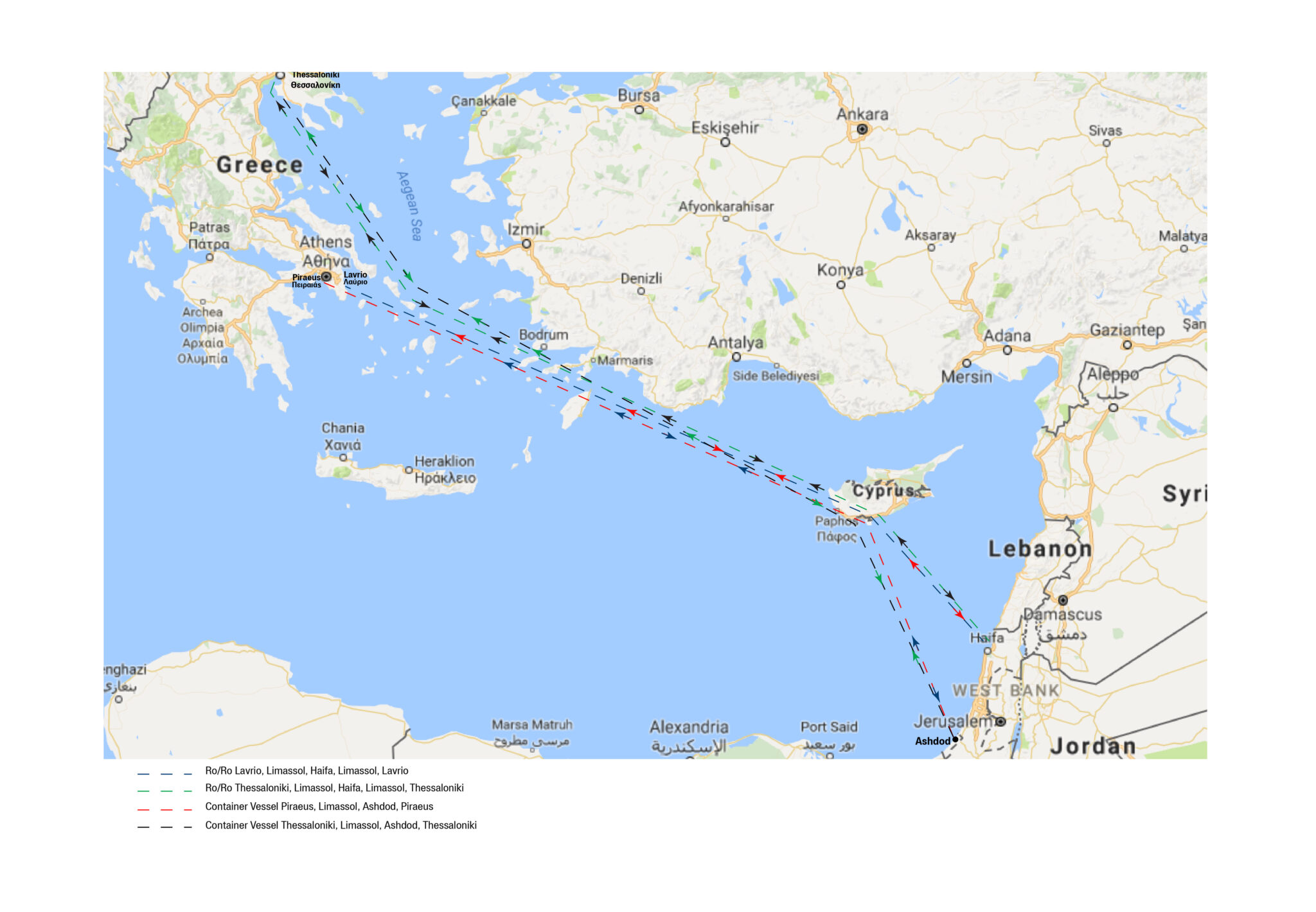 Νέα εμπορική γραμμή Θεσσαλονίκη – Λεμεσός & Θεσσαλονίκη – Ashdod