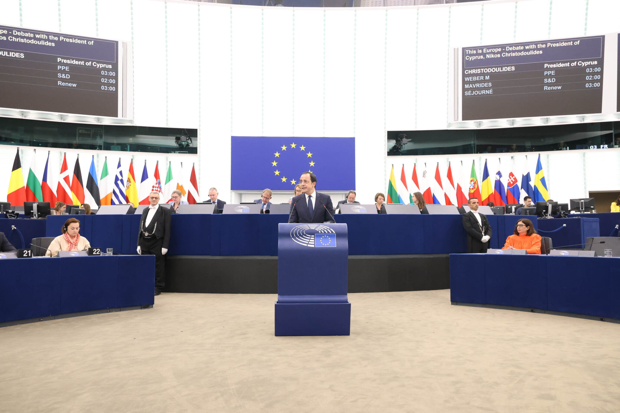 Ενθαρρυμένος από τη στήριξη ευρωβουλευτών για το κυπριακό ο ΠτΔ