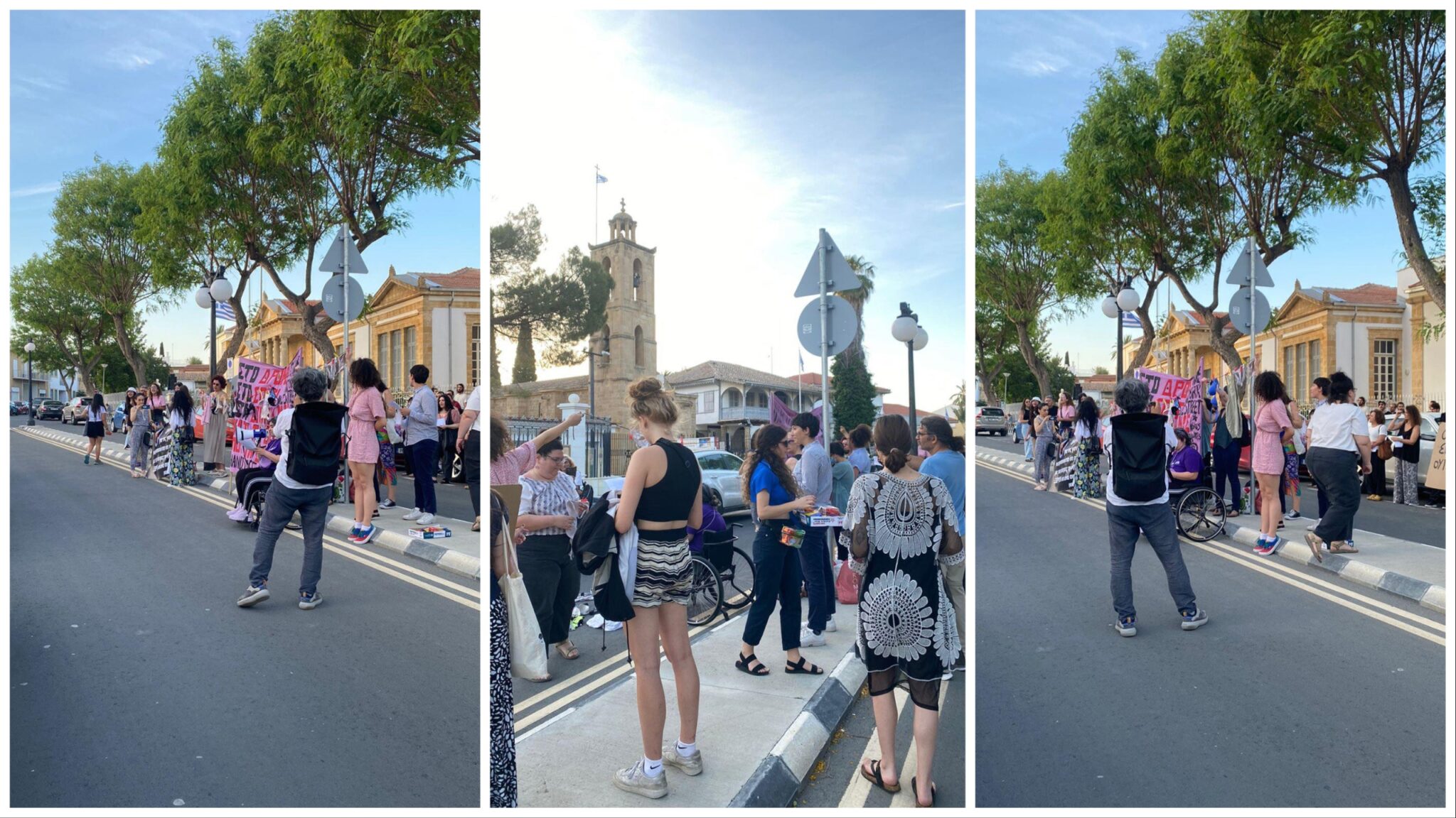 ΦΩΤΟ: Διαμαρτύρονται έξω από την Αρχιεπισκοπή για την απόφαση για τέως Κιτίου