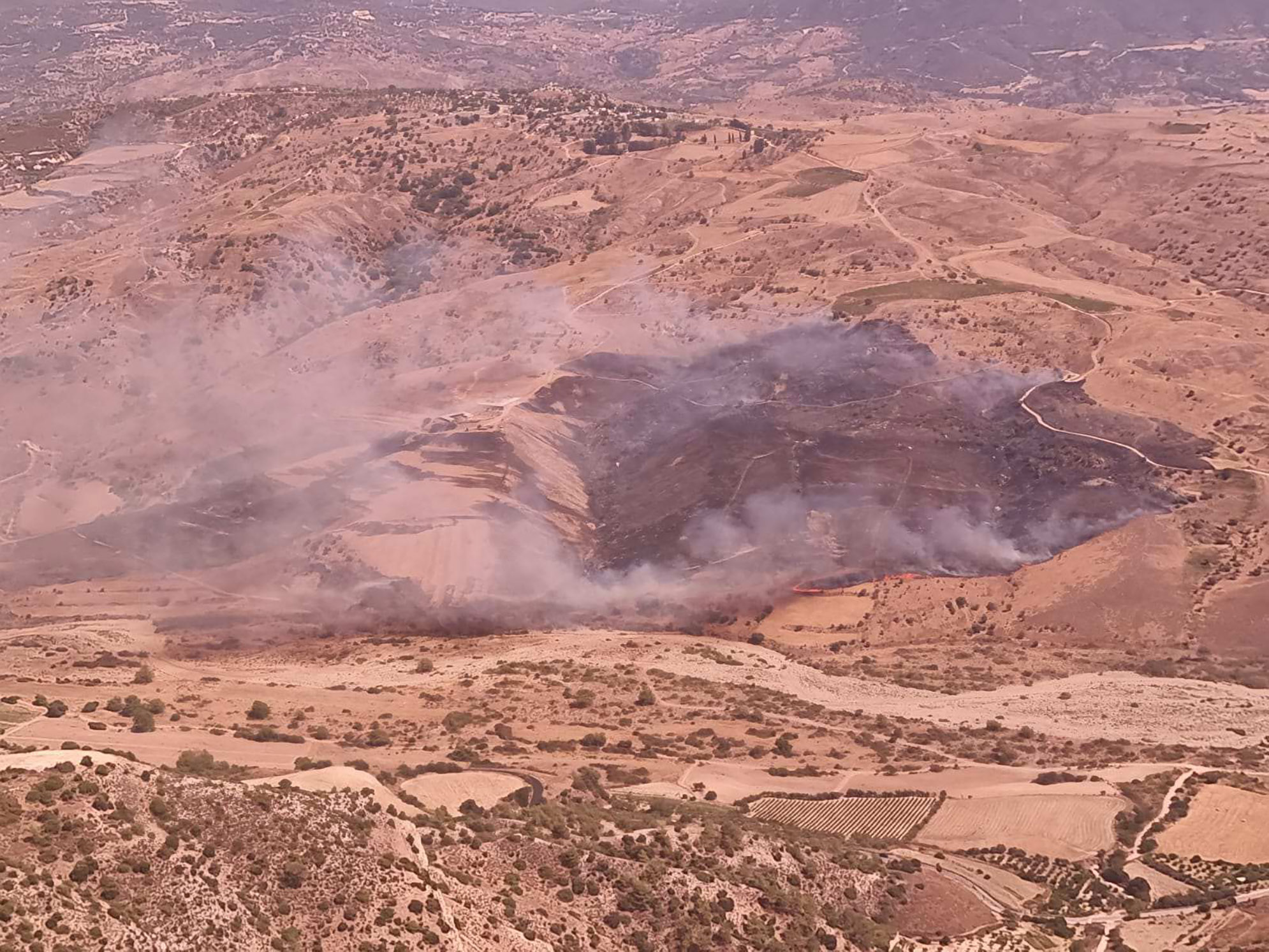 Αποφεύχθηκαν τα χειρότερα: Υπό έλεγχο η φωτιά κοντά στο κρατικό δάσος Ζυριπιλλή