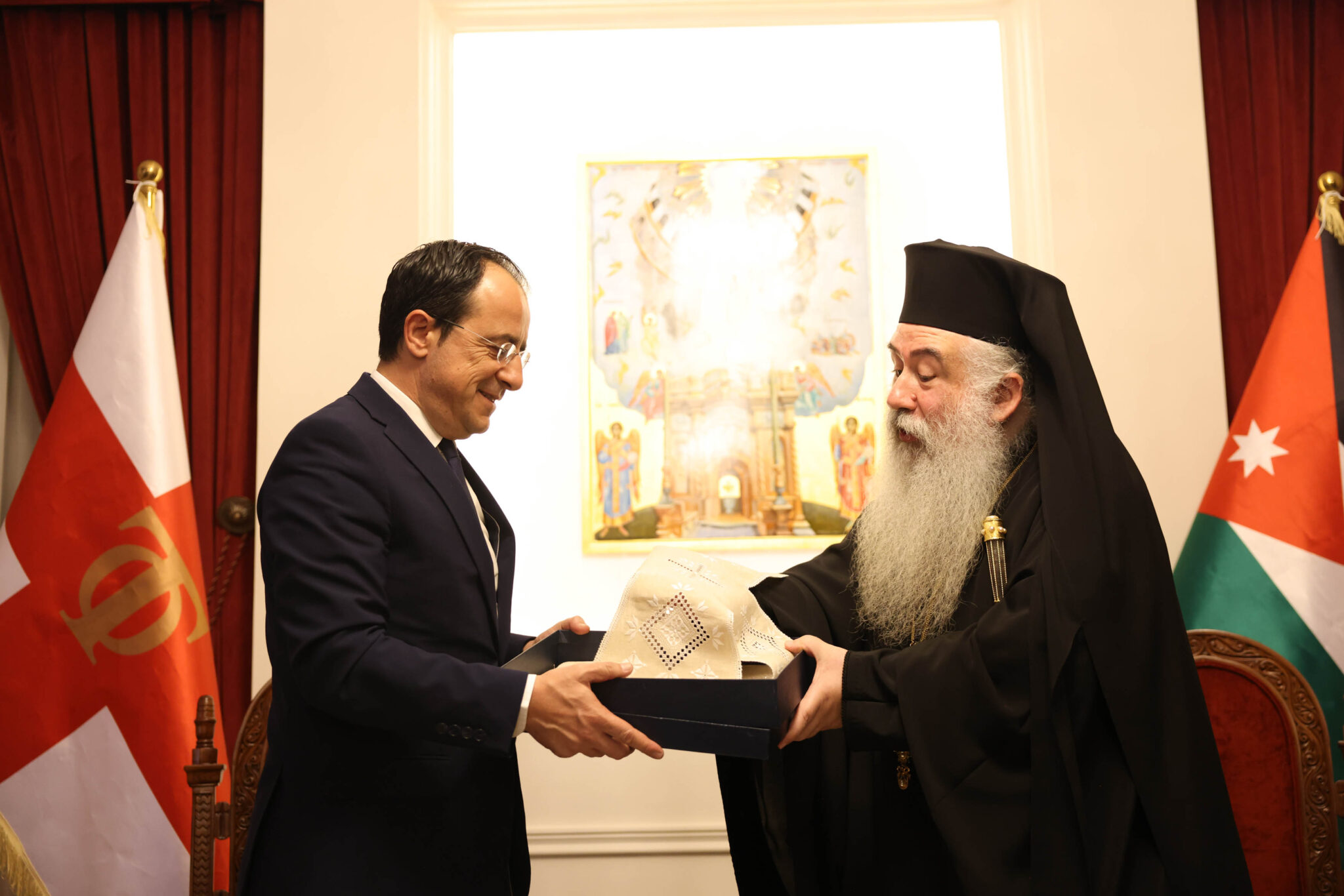Είδε τον Αρχιεπίσκοπο Χριστόφορο στο Αμμάν ο Πρόεδρος Χριστοδουλίδης