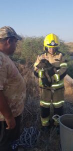 ΦΩΤΟ: Στήθηκε επιχείρηση διάσωσης σκύλου από δεξαμενή νερού τριών μέτρων