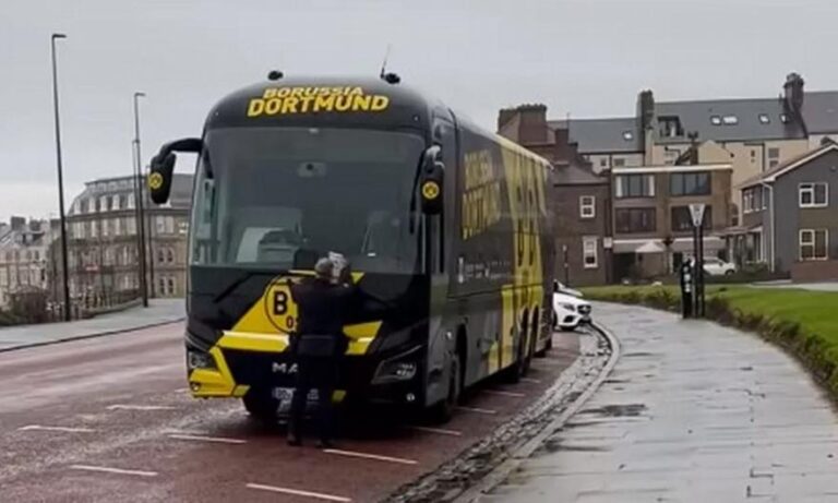 Πρόστιμο 50 λιρών στην Ντόρτμουντ για παράνομη στάθμευση του λεωφορείου της