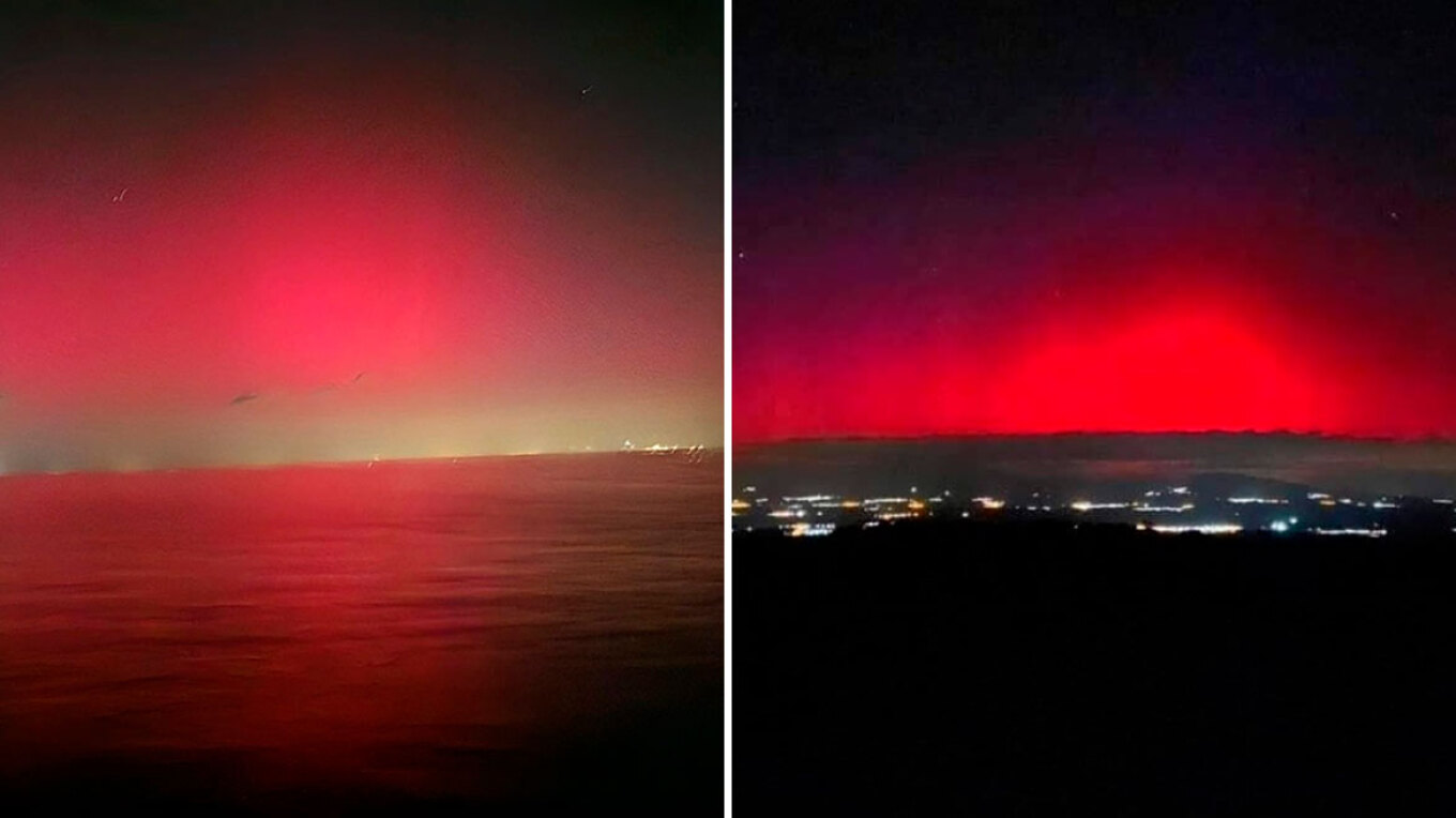 Εντυπωσιακές εικόνες: Το Βόρειο Σέλας έφτασε στην Ελλάδα, κοκκίνησε ο ουρανός