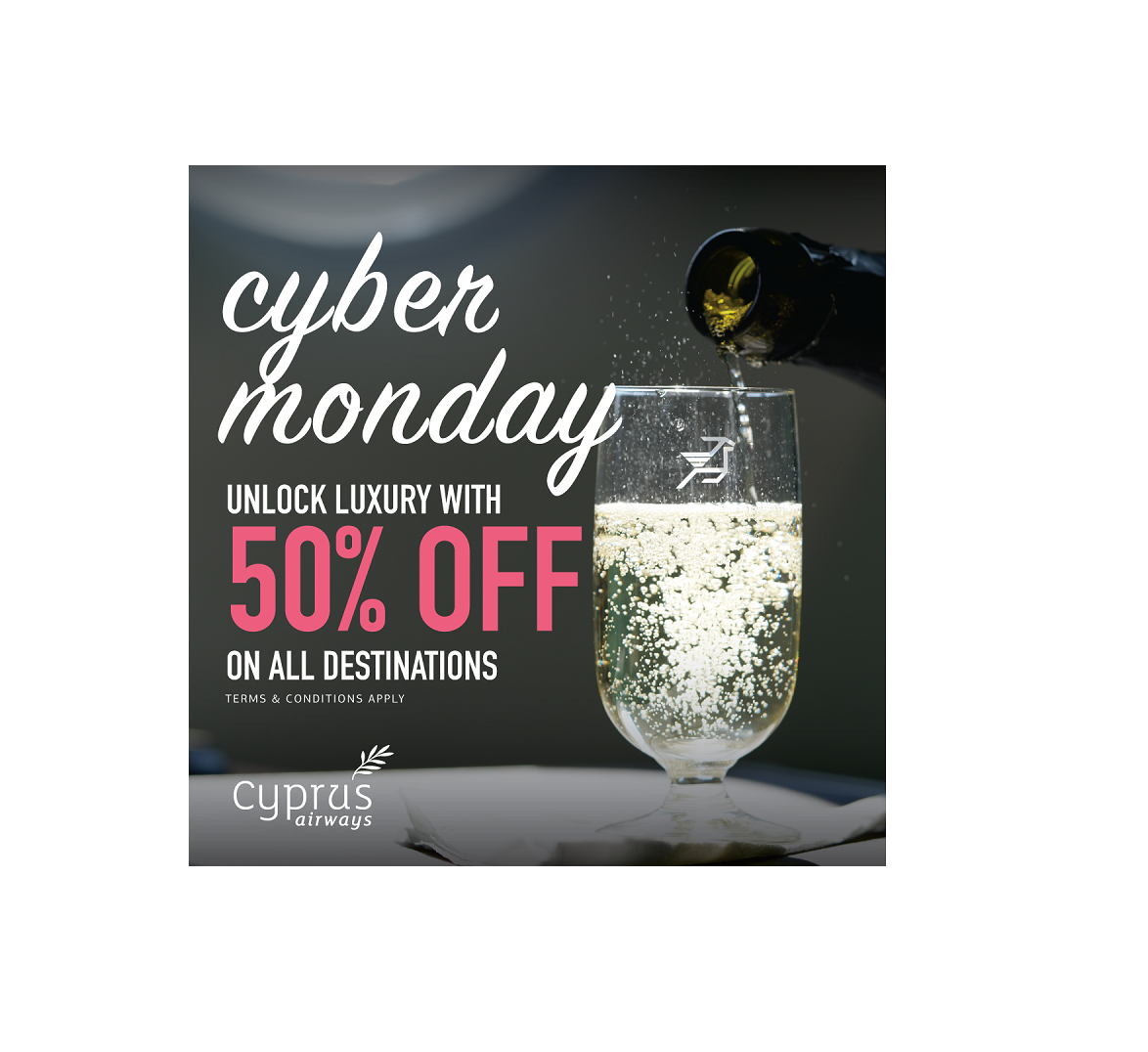 Cyprus Airways Black Friday: Ξεκινήστε ένα ταξίδι πολυτέλειας με έκπτωση 50%.
