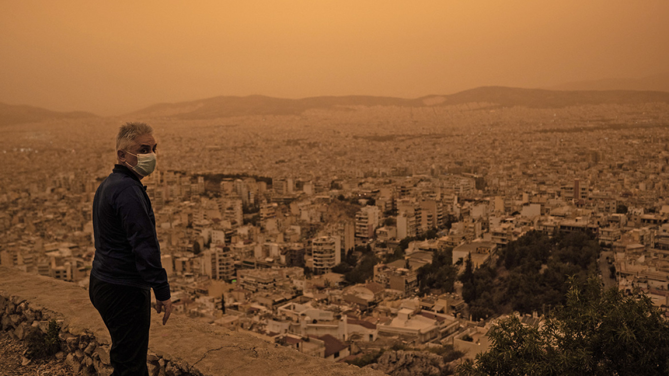 Επταπλάσια σήμερα η συγκέντρωση σκόνης σε σχέση με χθες στην Ελλάδα