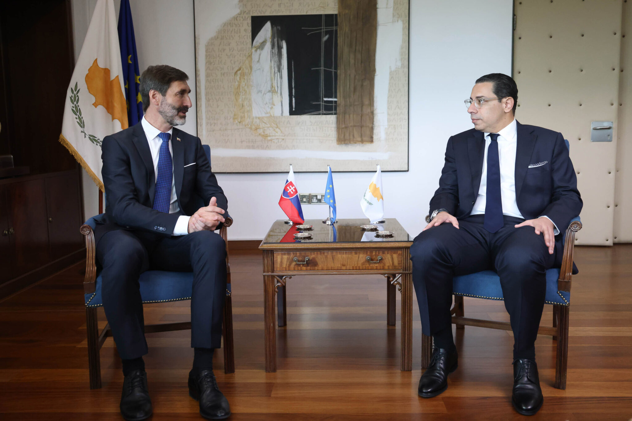 Κυπριακό, ΕΕ, Ουκρανία, Μεσανατολικό στο επίκεντρο συνάντησης ΥΠΕΞ Κύπρου-Σλοβακ