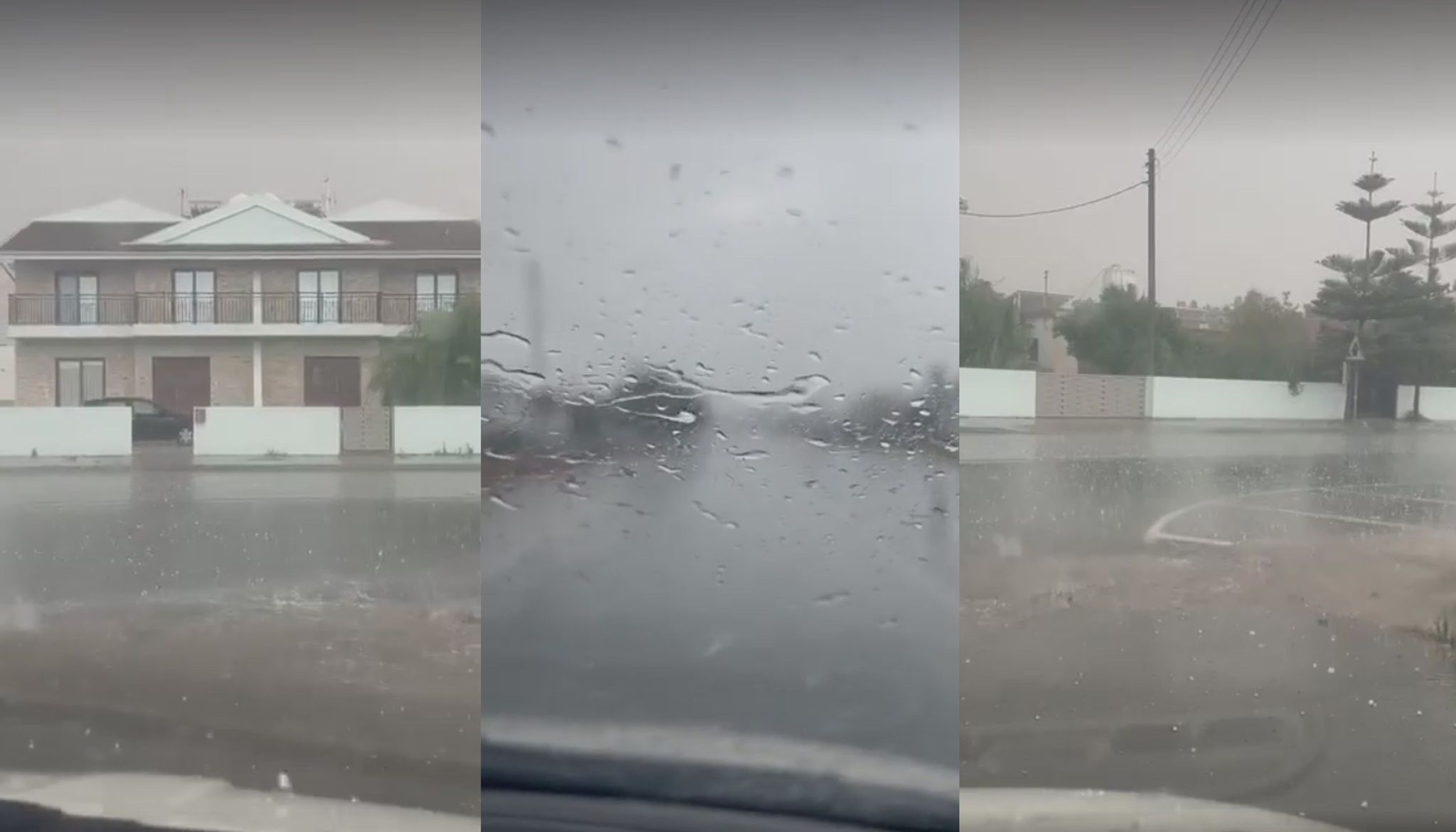 ΒΙΝΤΕΟ: Καταρρακτώδεις βροχές και χαλάζι πλήττουν την Κύπρο, εν μέσω Ιουνίου