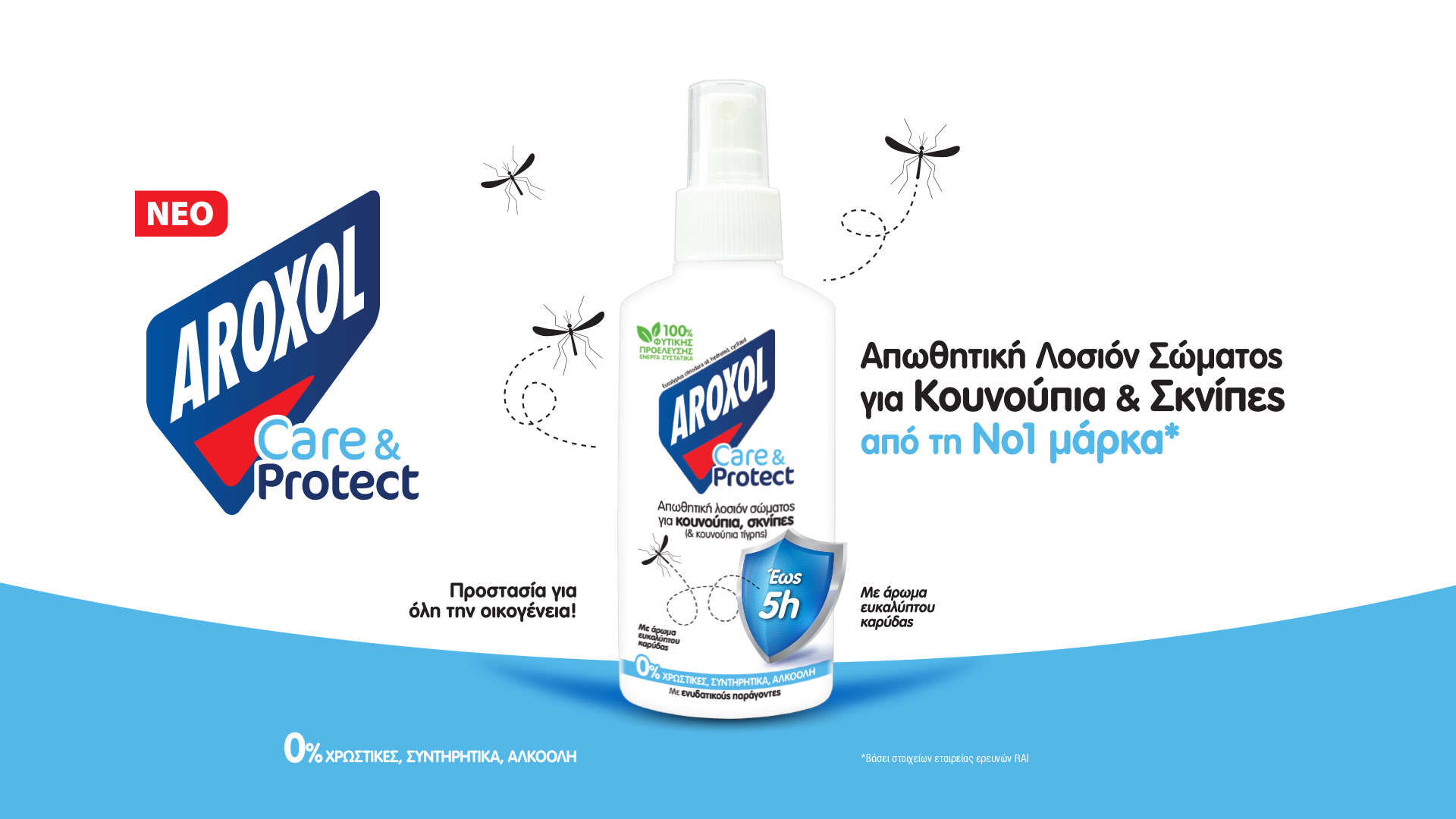 Νέο AROXOL Care & Protect: Προστασία από τα κουνούπια για όλη την οικογένεια
