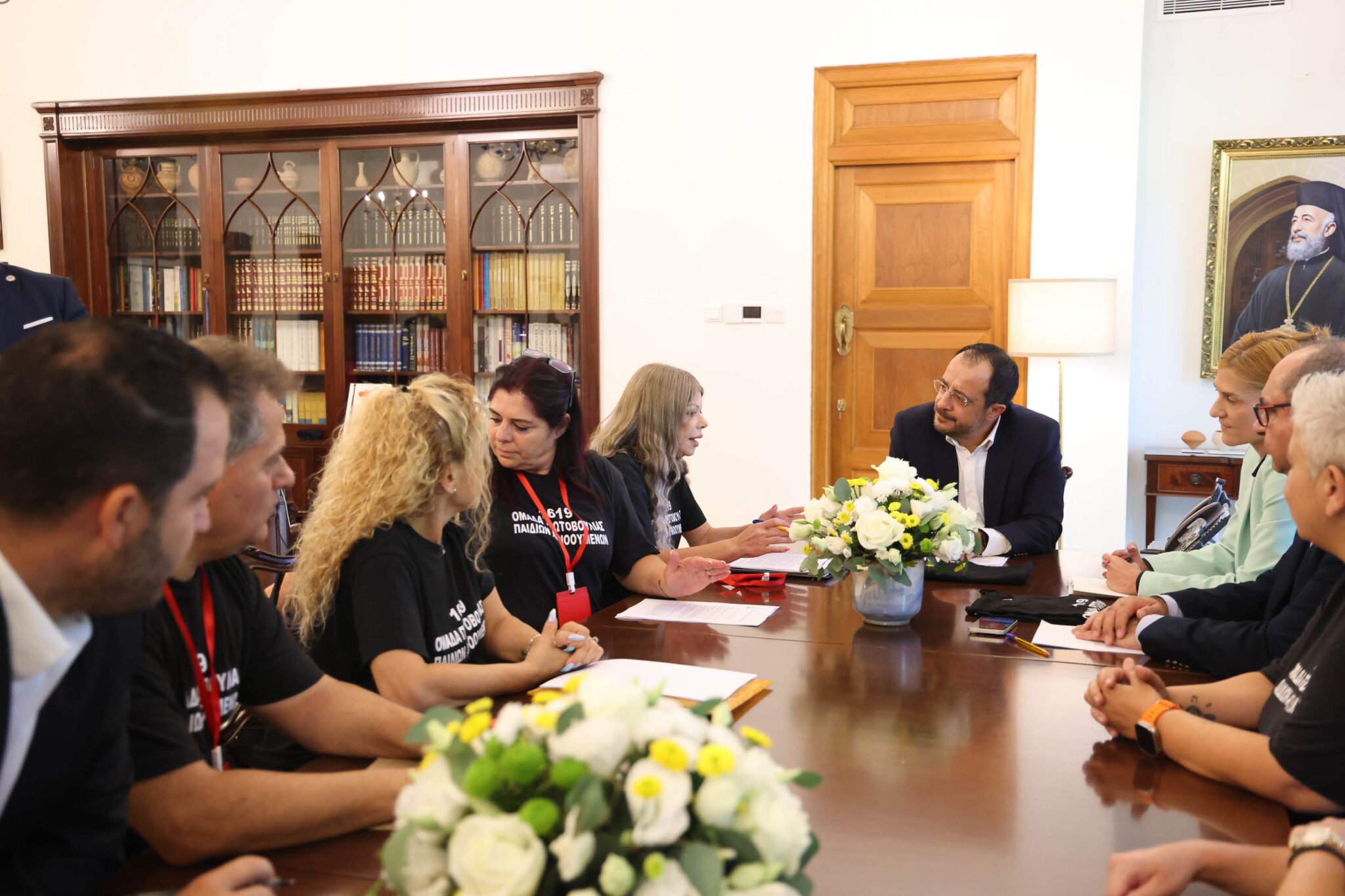 Άκουσε τα αιτήματα παιδιών αγνοουμένων και έδωσε οδηγίες ο Χριστοδουλιδης