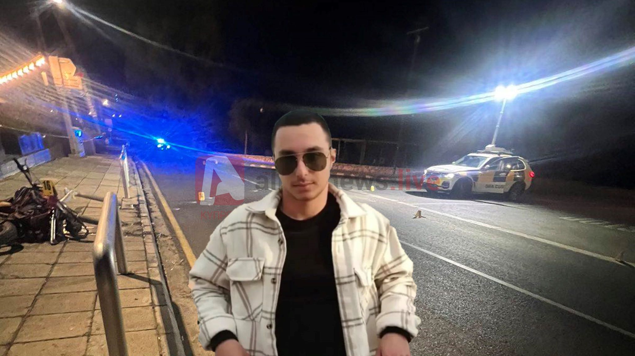 ΦΩΤΟ: Έσπασε το κιγκλίδωμα και ακινητοποιήθηκε στο πεζοδρόμιο ο άτυχος Νεόφυτος