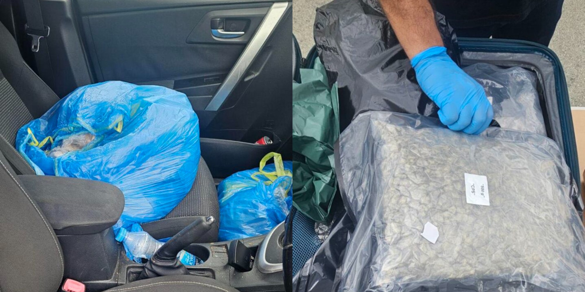 ΦΩΤΟ: Φορτωμένο με πέραν των 70kg ναρκωτικών το αυτοκίνητο στη Λεμεσό