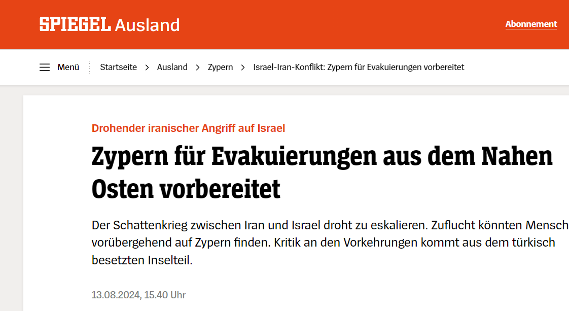 Το γερμανικό Spiegel για τις προετοιμασίες της Κύπρου να δεχθεί αλλοδαπούς