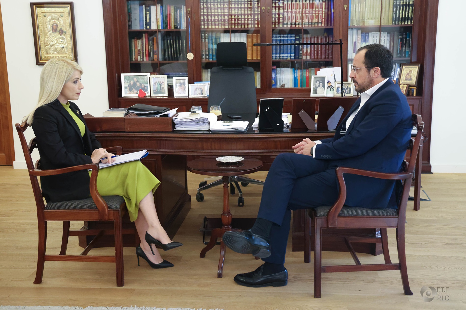 Εφ’ όλης της ύλης η συνάντηση Νίκου Χριστοδουλίδη με Αννίτα Δημητρίου