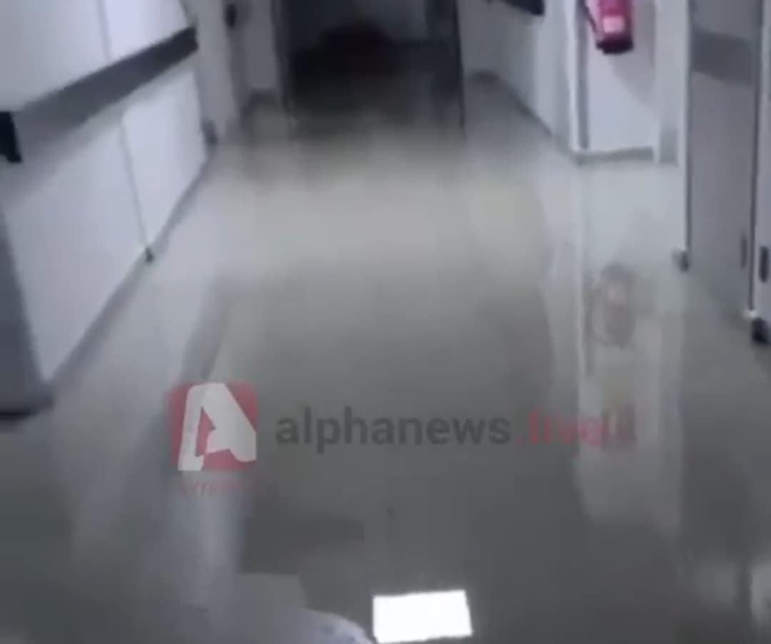 ΒΙΝΤΕΟ: Η έντονη βροχόπτωση μετέτρεψε σε λίμνη το Γενικό Νοσοκομείο Πάφου