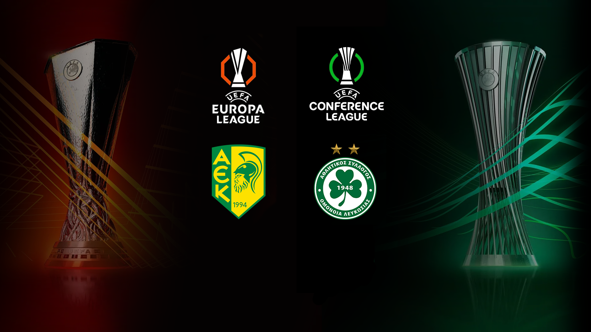 Εκτός έδρας για το βήμα πρόκρισης ΑΕΚ και Ομόνοια