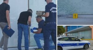 Εικόνες από το σημείο της έκρηξης χειροβομβίδας σε γραφεία εταιρείας στην Πάφο