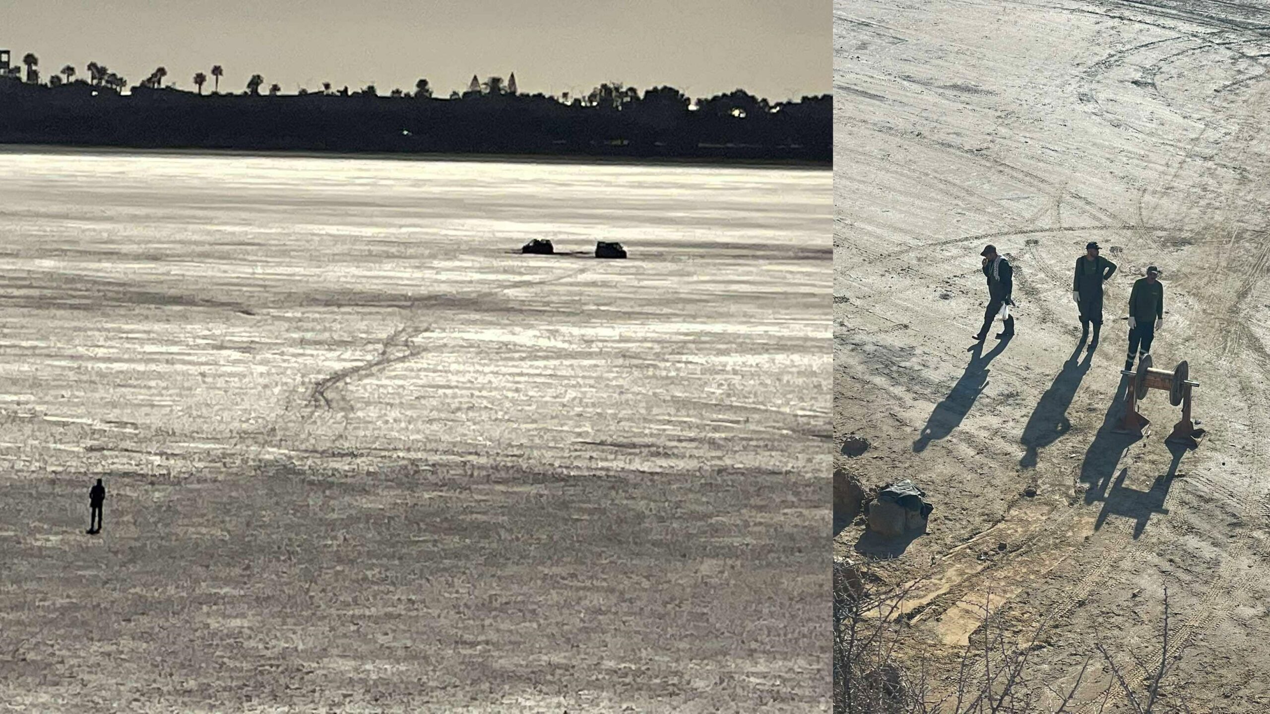 ΒΙΝΤΕΟ: «Έδεσαν» τα δύο οχήματα κι αρχίζουν επιχείρηση μετακίνησής τους από την Αλυκή Λάρνακας