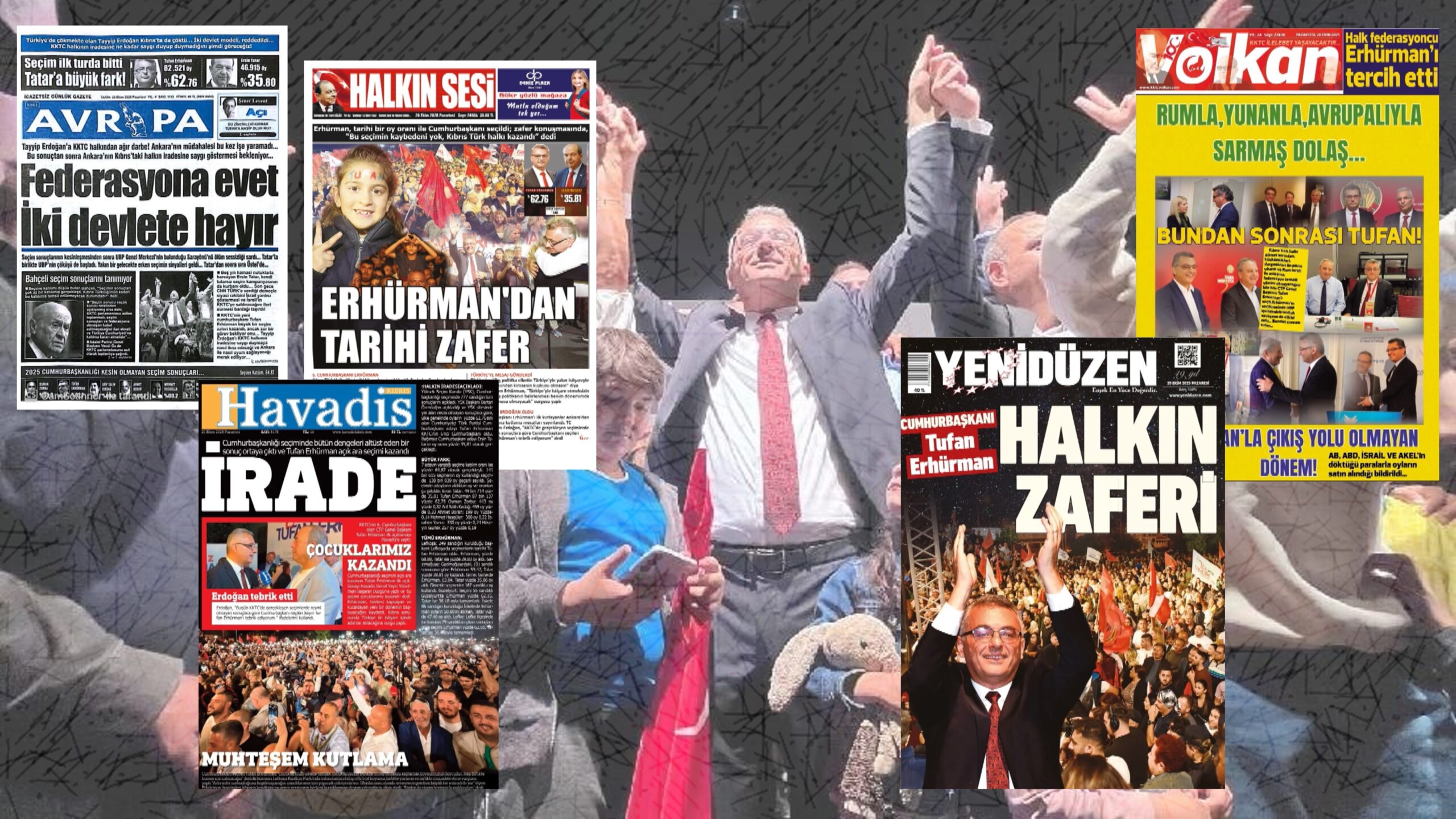 Πώς ο Τουρκοκυπριακός Τύπος αποτυπώνει τον θρίαμβο Ερχιουρμάν στα κατεχόμενα