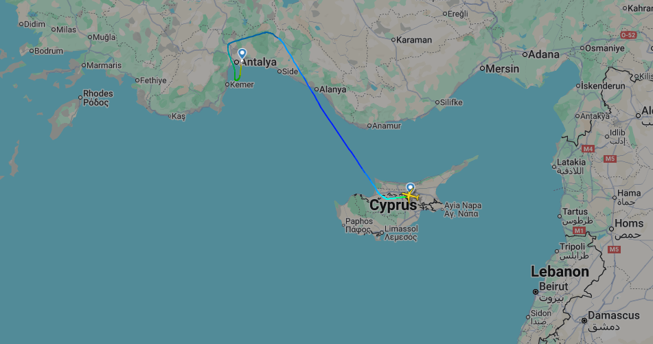 Τουρκικό αεροσκάφος πέταξε πάνω από τις ελεύθερες περιοχές