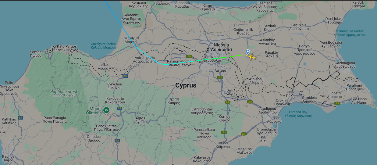 Τουρκικό αεροσκάφος πέταξε πάνω από τις ελεύθερες περιοχές – Αναστάτωση στους κατοίκους