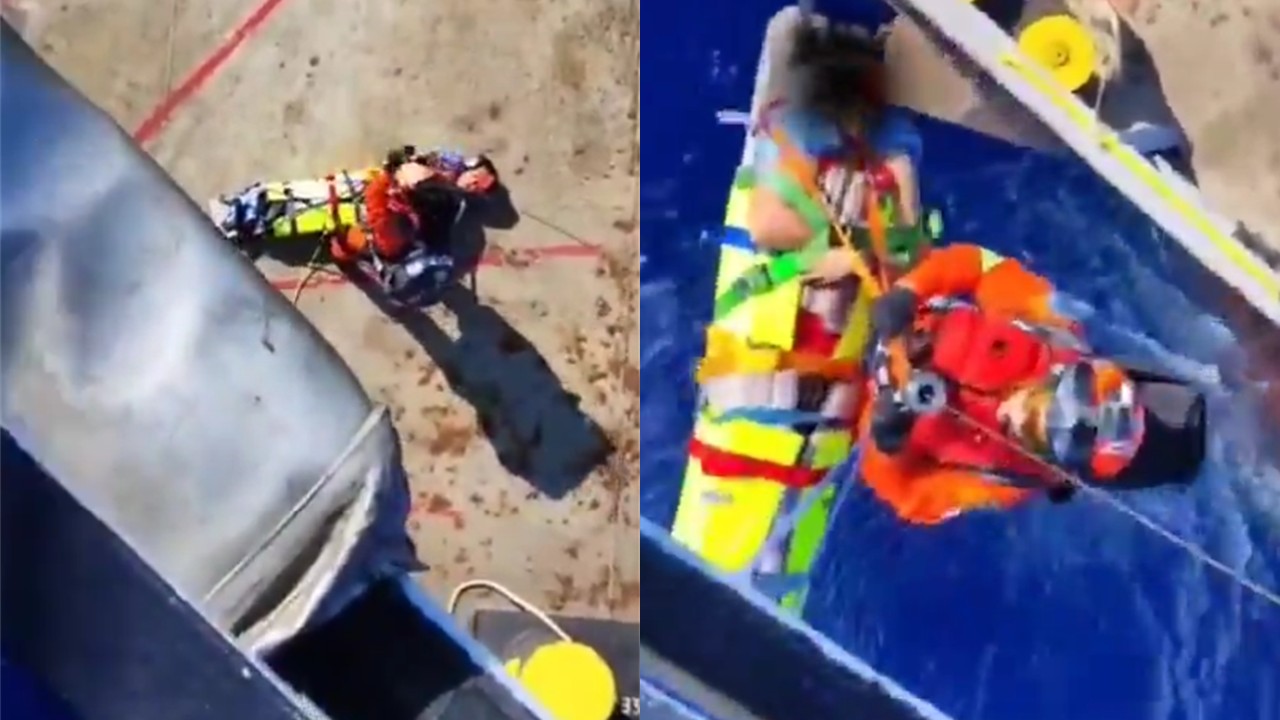 ΒΙΝΤΕΟ: Καρέ-καρέ η επιχείρηση αεροδιακομιδής ασθενή από πλοίο στο νοσοκομείο