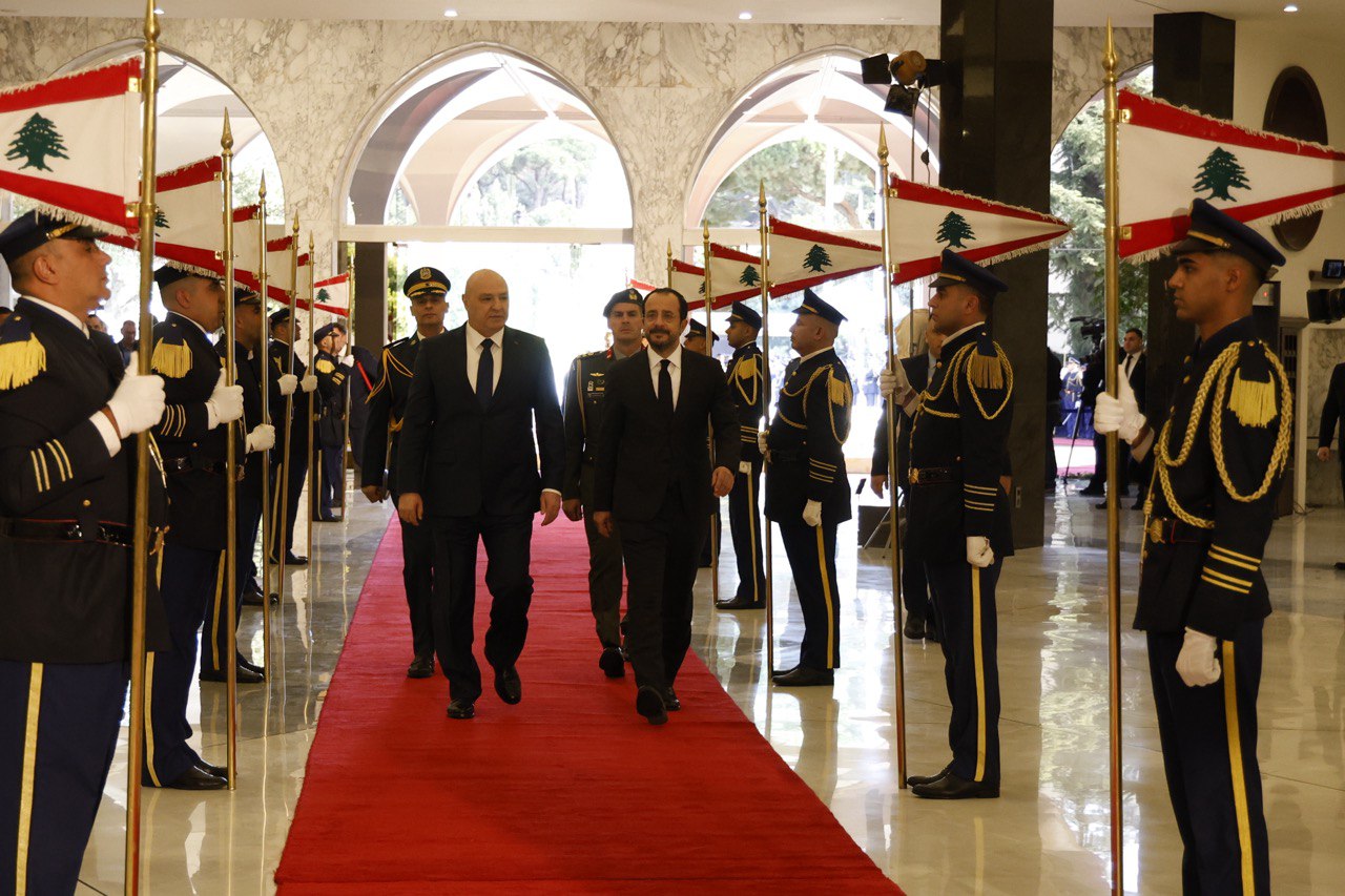 ΒΙΝΤΕΟ: Έφτασε στο Προεδρικό του Λιβάνου ο Χριστοδουλίδης για να υπογράψει τη συμφωνία για ΑΟΖ